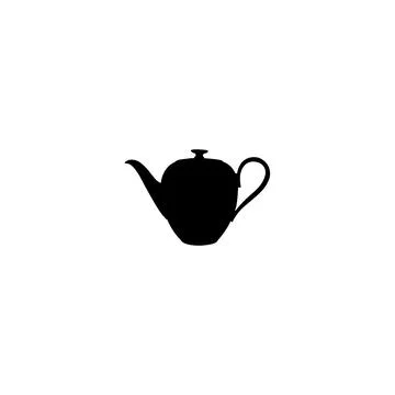 Tea kettle icon. Simple style tea garden big sale poster background symbol... Stock Illustration