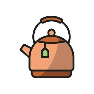 Tea kettle icon vector design templates simple and modern Stock Illustration