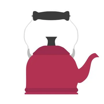  Tea kettle vector illustration teapot kitchen design pot coffee drink iso... Fotos de archivo