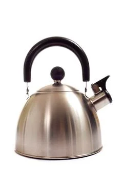Tea kettle on white Stock Photos