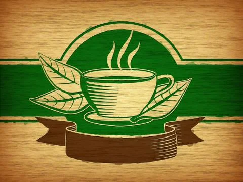 Tea label Stockillustratie