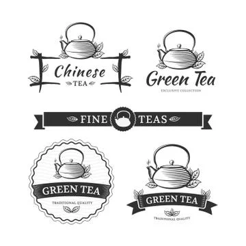 Tea labels Stock Illustration