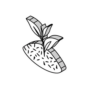 Tea leaf isometric icon vector illustration 스톡 일러스트
