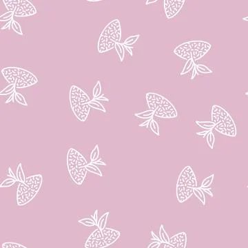 Tea leaf line seamless pattern Stock Illustration