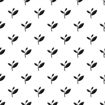 Tea leaf sprout pattern 스톡 일러스트