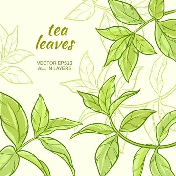 Tea leaves background Stock Illustration