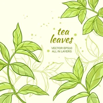 Tea leaves background Stock Illustration