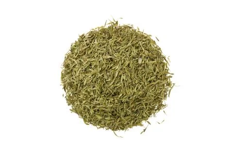 Tea leaves over white surface Stock Photos