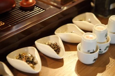 Tea leaves Stock Photos