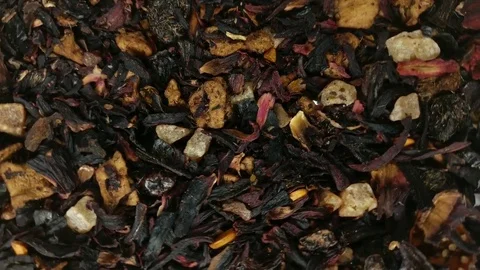 Tea leaves rotating v3 Stock Footage 76137744