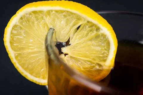 Tea with lemon close-up Stock Photos