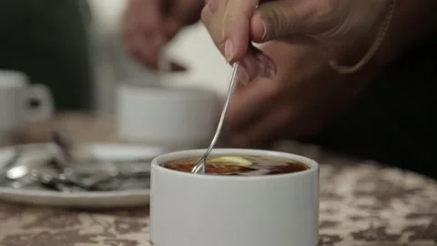 Tea with lemon Stock Footage 142662135