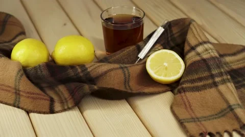Tea with lemon Stock Footage 218619793
