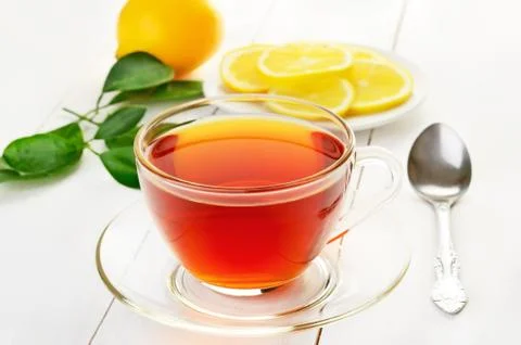 Tea with lemon Stock Photos