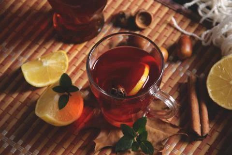 Tea with lemon Foto stock