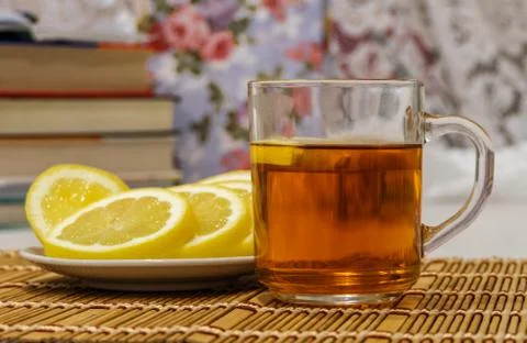 Tea with lemon Stock Photos