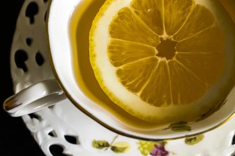 Tea with lemon Stock Photos