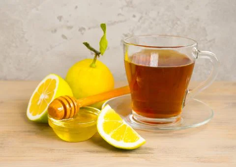 Tea with lemon Stock Photos