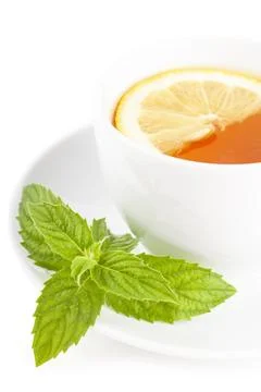 Tea with lemon Stock Photos