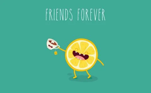 Tea with Lemon. Vector illustration. Stock Illustration