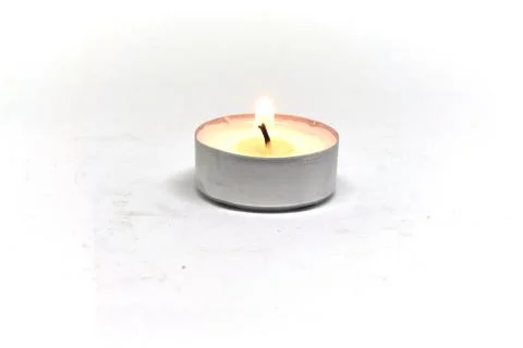 Tea light isolated on white Stock Photos