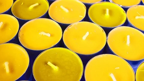 Tea light lights candle candles tealight tealights nightlight nightlights Stock-Footage 99013626