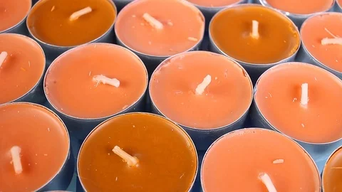 Tea light lights candle candles tealight tealights nightlight nightlights Stock Footage 99013770