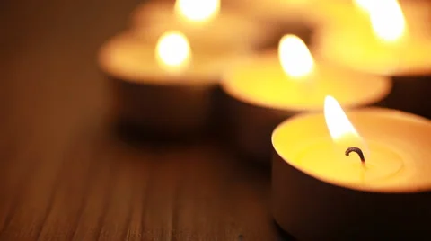 Tea lights Stock Footage 997864