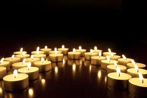 Tea lights Foto stock