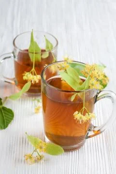 Tea with lime flower Foto stock