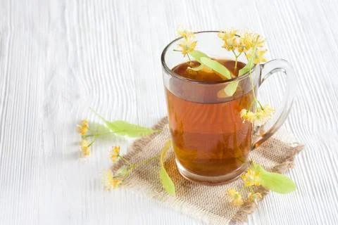 Tea with lime flower Foto stock