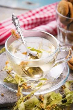 Tea with linden Stock Photos