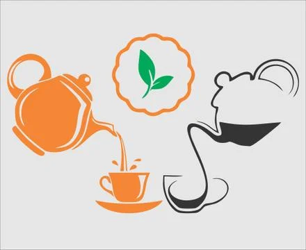Tea logo design for design project vector illustration Stock Illustration