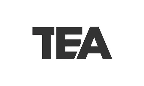 TEA logo design template with strong and modern bold text. Initial based ve.. Stock Illustration