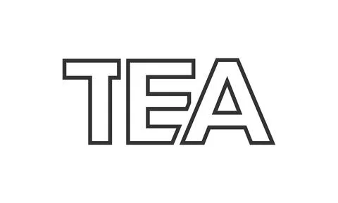 TEA logo design template with strong and modern bold text. Initial based ve.. 스톡 일러스트