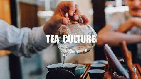 Tea making process. Glass teapot at the tea ceremony close-up. A cup of balan Stock Photos