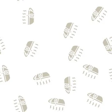 Tea mango glyph vector seamless pattern sign Stock Illustration