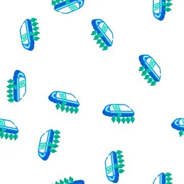 Tea mango isometric icon seamless pattern sign Stock Illustration