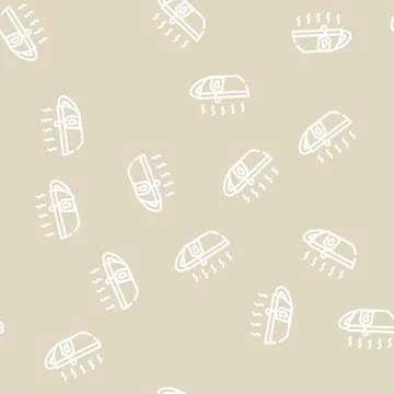 Tea mango line vector seamless pattern line Stock Illustration