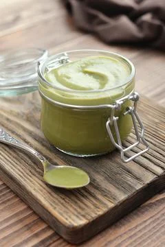 Tea matcha curd Stock Photos