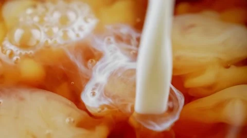 Tea milk (1) Stock Footage 237311013