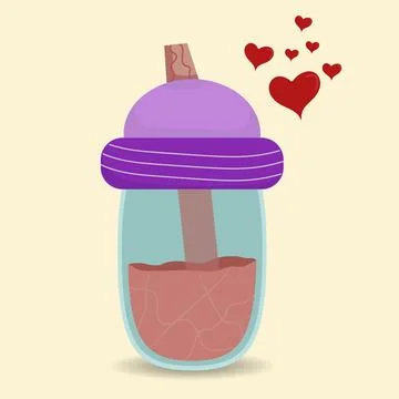 Tea Milk Lover Stock Illustration