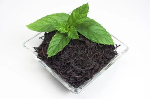 Tea with mint Stock Photos