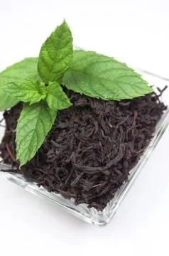 Tea with mint Stock Photos