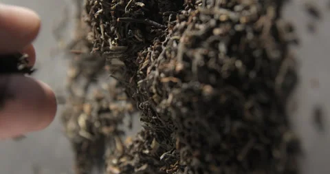 Tea mixing with hands vertical view 4K pro res Stock-Footage 274907098