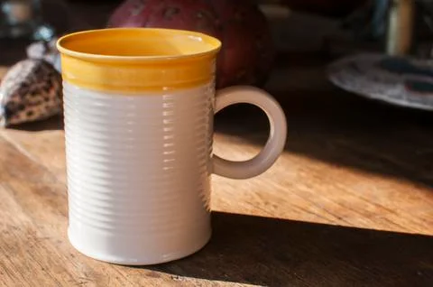 Tea mug closeup Stock Photos