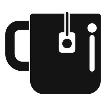 Tea mug cup icon simple vector. Ceramic material Stock Illustration