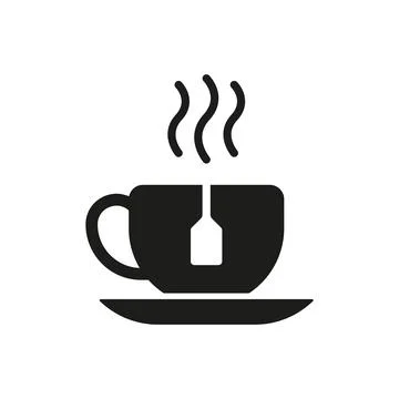Tea mug drink icon features a warm and cozy design, perfect for tea shop br.. Stock Illustration