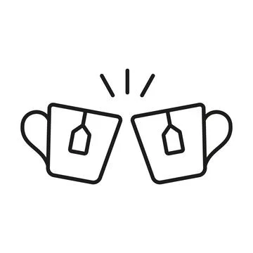Tea mug drink icon features a warm and cozy design, perfect for tea shop br.. イラスト素材