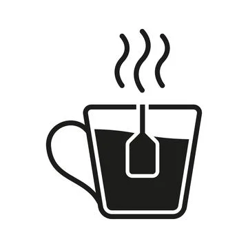 Tea mug drink icon features a warm and cozy design, perfect for tea shop br.. Stock Illustration